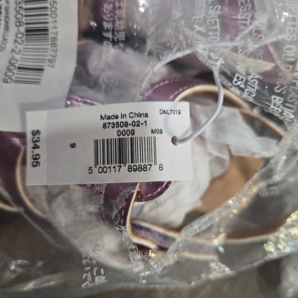 Toddler Girls Purple Metallic Strappy Sandal - Picture 3 of 8